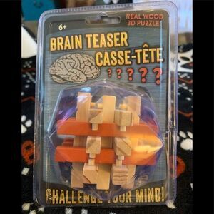 𝅺real Wood Three D Brain Puzzle